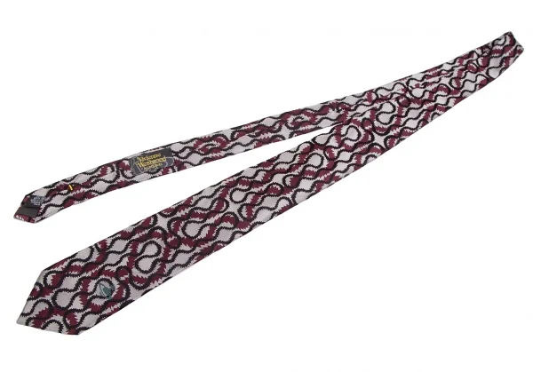 ヴィヴィアンウエストウッドVivienne Westwood シルクスクイグルネクタイ ボルドー K-123791_002