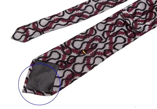 ヴィヴィアンウエストウッドVivienne Westwood シルクスクイグルネクタイ ボルドー K-123791_007
