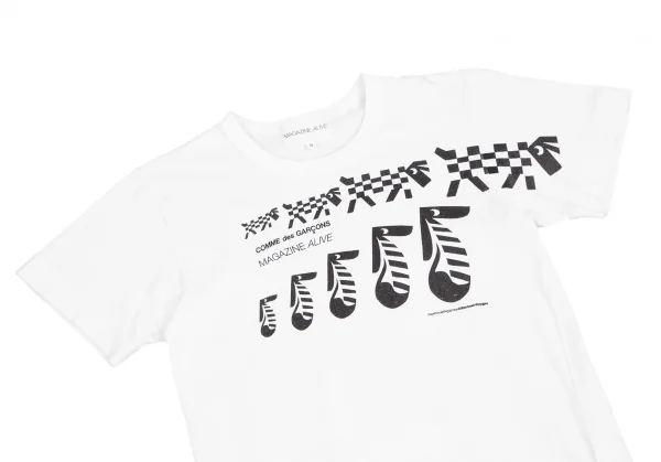 ヴォーグニッポン＆コムデギャルソン マガジンアライブ アニマルプリントTシャツ 白S K-123805_002