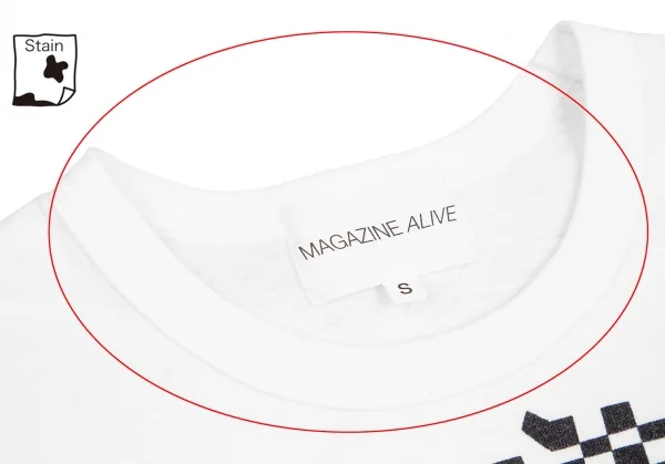 ヴォーグニッポン＆コムデギャルソン マガジンアライブ アニマルプリントTシャツ 白S K-123805_003
