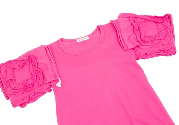 コムデギャルソンCOMME des GARCONS ドローコード装飾スリーブTシャツ ピンクM位 K-123807_002