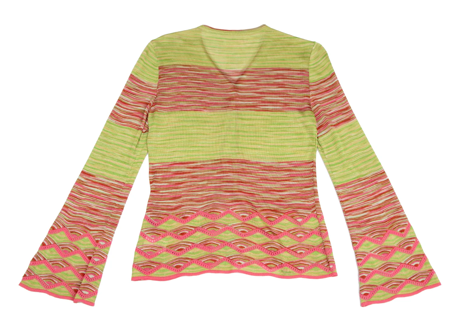 ミッソーニMISSONI ヘンリーネックグラデーションボーダーニット