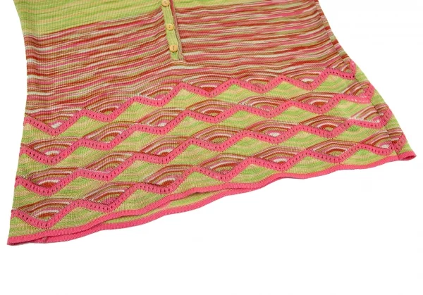 ミッソーニMISSONI ヘンリーネックグラデーションボーダーニット