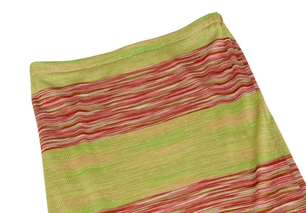 ミッソーニMISSONI グラデーションボーダーニットセットアップ 黄緑ピンクM位 K-123815_010