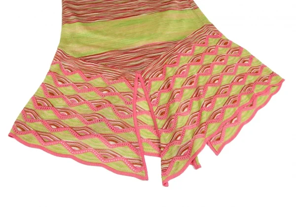 ミッソーニMISSONI グラデーションボーダーニットセットアップ 黄緑ピンクM位 K-123815_012