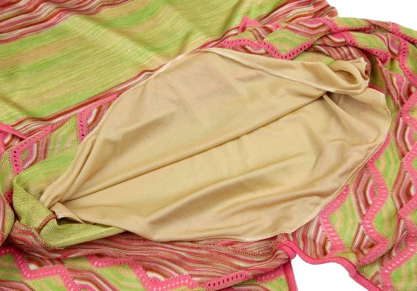 ミッソーニMISSONI グラデーションボーダーニットセットアップ 黄緑ピンクM位 K-123815_014