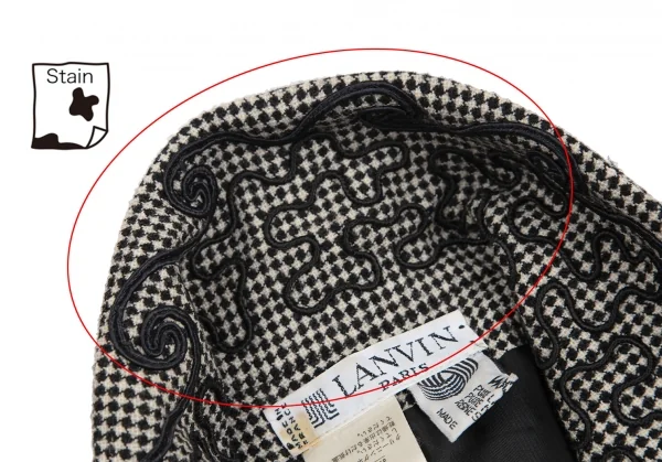 ランバンLANVIN ショールテープデザインジャケット 黒オフM位 K-123888_006