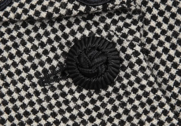 ランバンLANVIN ショールテープデザインジャケット 黒オフM位 K-123888_007