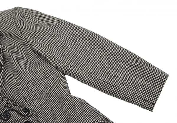 ランバンLANVIN ショールテープデザインジャケット 黒オフM位 K-123888_008