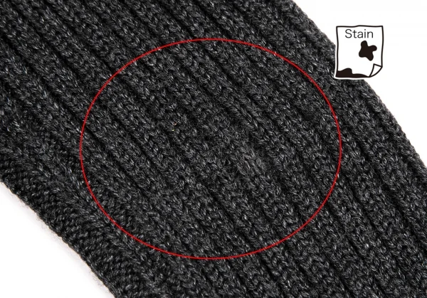 ヴァレンティノVALENTINO LES TRICOTS 袖ファー装飾ニットセーター チャコールグレーS位 K-123891_010