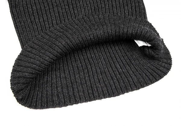 ヴァレンティノVALENTINO LES TRICOTS 袖ファー装飾ニットセーター チャコールグレーS位 K-123891_008