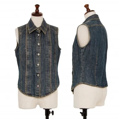 KRIZIA JEANS Zip Design Denim Vest