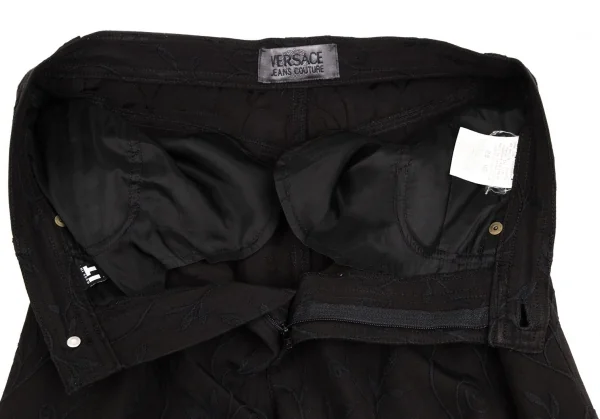 ヴェルサーチ ジーンズクチュールVERSACE JEANS COUTURE アラベスクジャガードパンツ チャコール29 K-123935_006