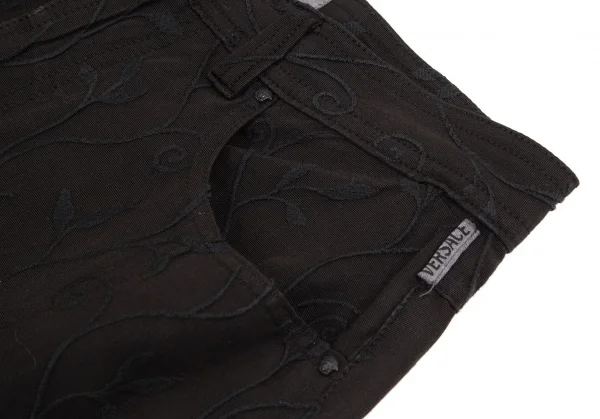 ヴェルサーチ ジーンズクチュールVERSACE JEANS COUTURE アラベスクジャガードパンツ チャコール29 K-123935_007