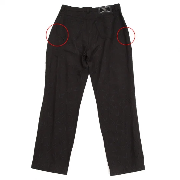 ヴェルサーチ ジーンズクチュールVERSACE JEANS COUTURE アラベスクジャガードパンツ チャコール29 K-123935_014