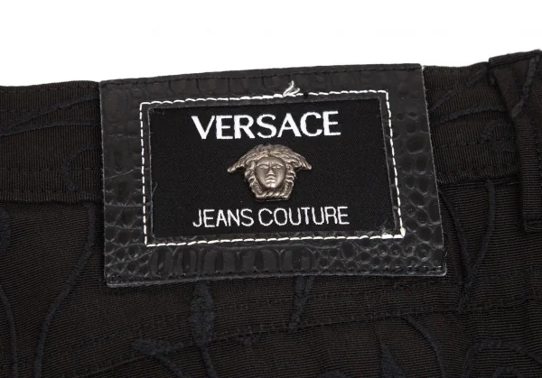 ヴェルサーチ ジーンズクチュールVERSACE JEANS COUTURE アラベスクジャガードパンツ チャコール29 K-123935_017