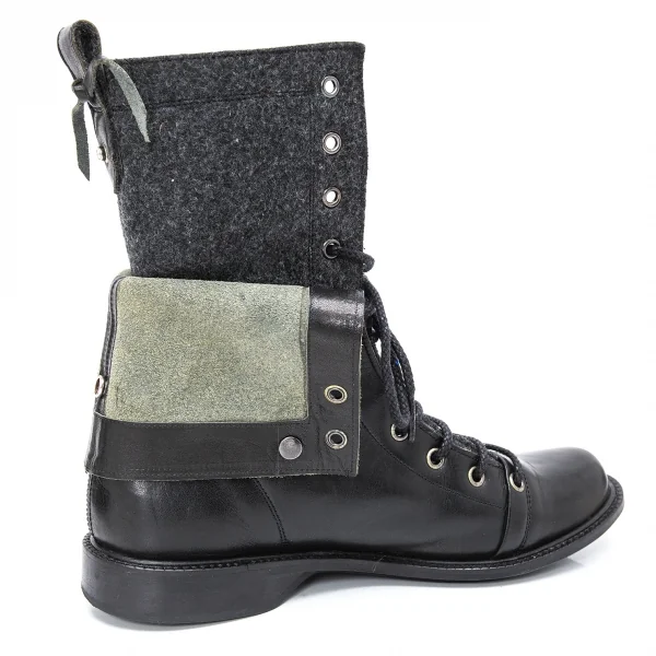 Y's Layered Leather Boots K-123942_006