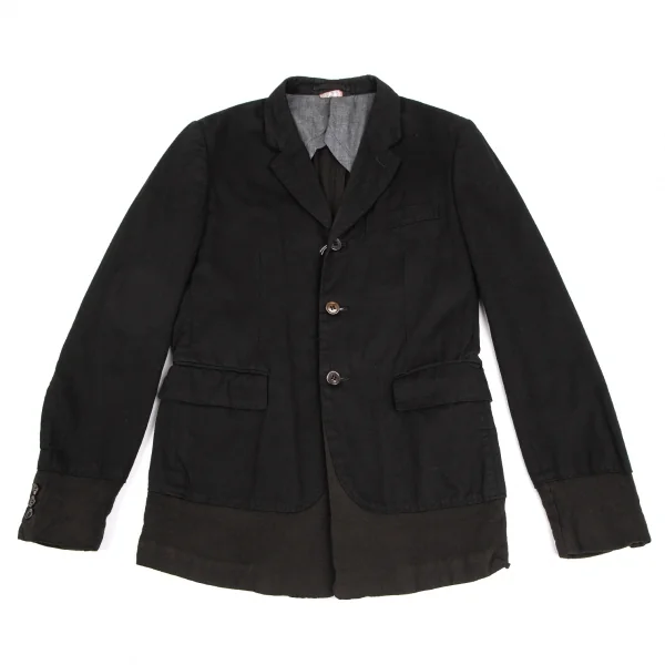 COMME des GARCONS HOMME PLUS EVER GREEN Dyed Switching Jacket Black S K-123974_001