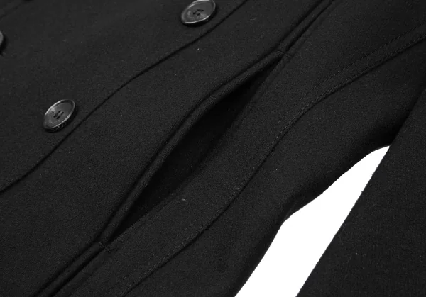 ウーヨンミWOOYOUNGMI レイヤードメルトンピーコート 黒44 K-123991_009