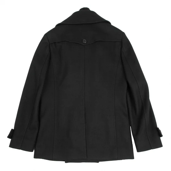 ウーヨンミWOOYOUNGMI レイヤードメルトンピーコート 黒44 K-123991_015