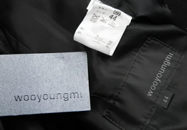 ウーヨンミWOOYOUNGMI レイヤードメルトンピーコート 黒44 K-123991_020