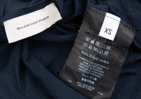 バレンシアガBALENCIAGA プリントTシャツ 紺XS K-123995_018