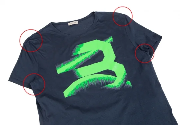 バレンシアガBALENCIAGA プリントTシャツ 紺XS K-123995_002