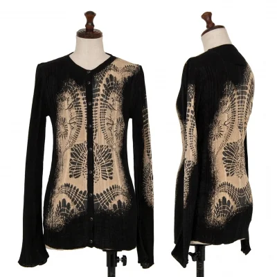 Jean Paul GAULTIER FEMME Dyed Print Rib Knit Cardigan