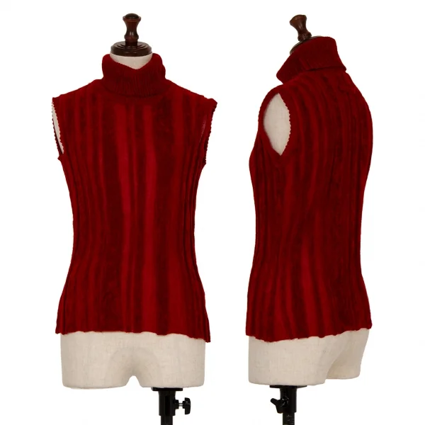 ean Paul GAULTIER PARIS Roll-neck Sleeveless Knit Top Bordeaux 40 K-124049_001