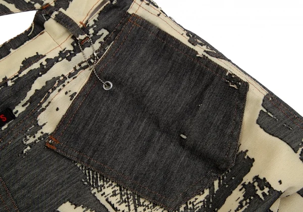 ジャンポールゴルチエJean Paul GAULTIER PARIS オパール加工ベルテッドデザインスカート ベージュ黒40 K-124051_017