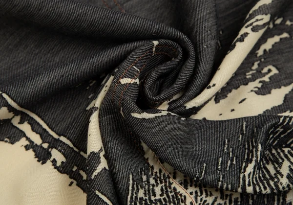 ジャンポールゴルチエJean Paul GAULTIER PARIS オパール加工ベルテッドデザインスカート ベージュ黒40 K-124051_018