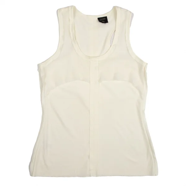 ジャンポールゴルチエ ファムJean Paul GAULTIER FEMME チュール切替ピンキングカットタンクトップ アイボリー40 K-124053_002