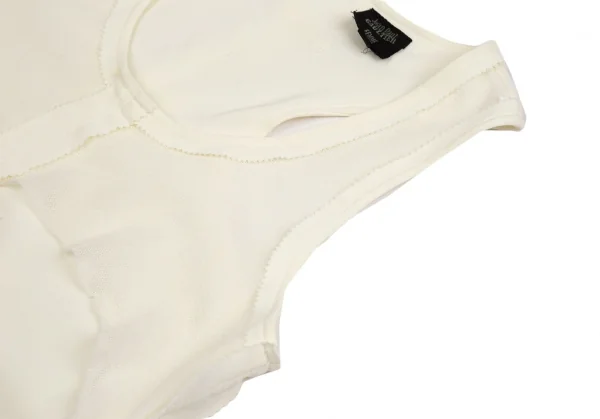 ジャンポールゴルチエ ファムJean Paul GAULTIER FEMME チュール切替ピンキングカットタンクトップ アイボリー40 K-124053_005