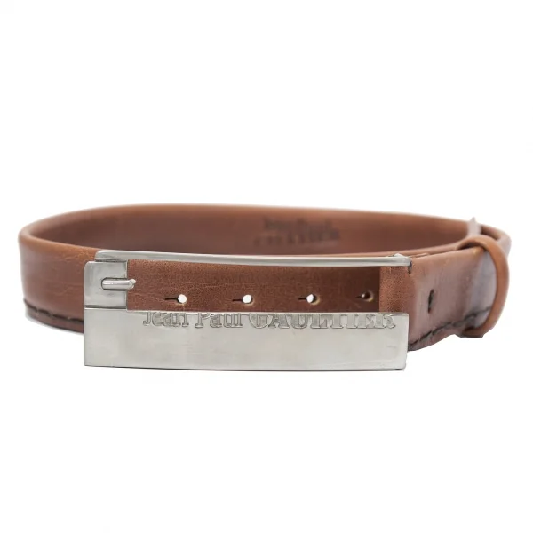 ジャンポールゴルチエJean Paul GAULTIER メタルバックルベルト 茶75/30 K-124056_001