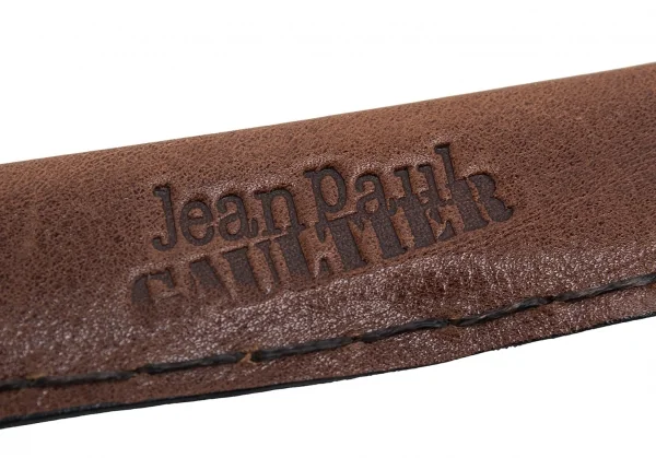 ジャンポールゴルチエJean Paul GAULTIER メタルバックルベルト 茶75/30 K-124056_011