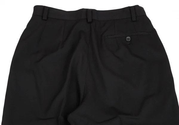 イッセイミヤケISSEY MIYAKE ウールギャバストレートパンツ 黒L K-124063_010