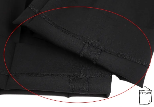 イッセイミヤケISSEY MIYAKE ウールギャバストレートパンツ 黒L K-124063_008