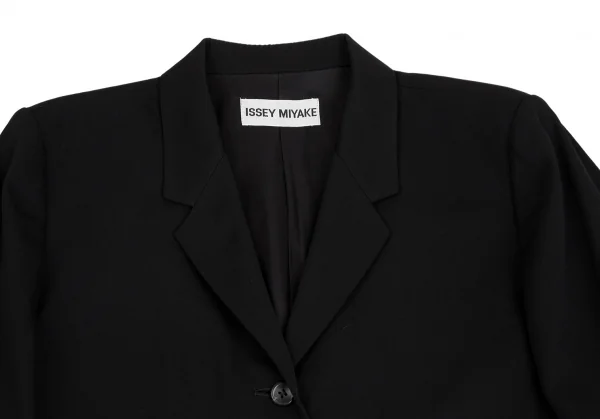 イッセイミヤケISSEY MIYAKE ウールギャバセットアップスーツ 黒M・L K-124064_004