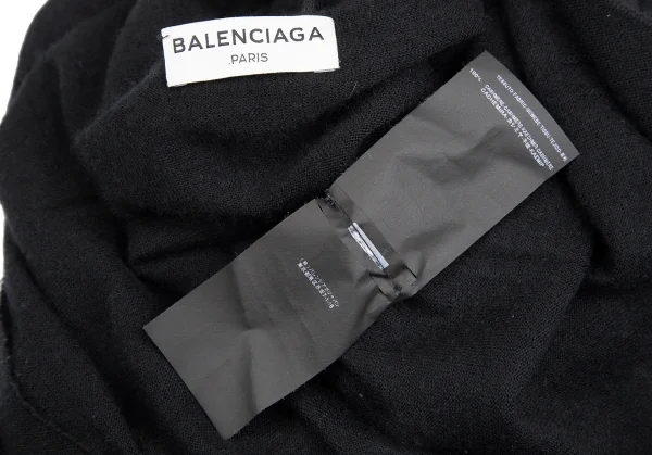 バレンシアガBALENCIAGA カシミヤVネックニットセーター 黒38