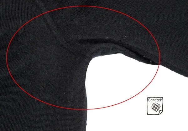 バレンシアガBALENCIAGA カシミヤVネックニットセーター 黒38 K-124084_005