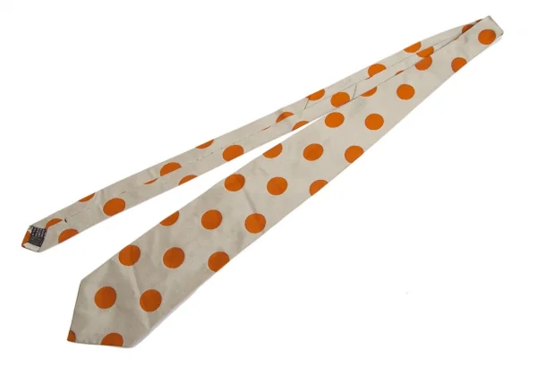 ジャンニヴェルサーチGIANNI VERSACE ドットジャガードシルクタイ シャンパンゴールド K-124138_002