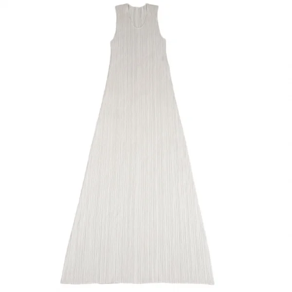 プリーツプリーズPLEATS PLEASE プリーツノースリーブマキシワンピース オフ2 K-124145_002