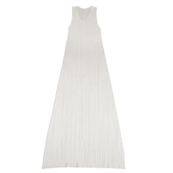 プリーツプリーズPLEATS PLEASE プリーツノースリーブマキシワンピース オフ2 K-124145_007
