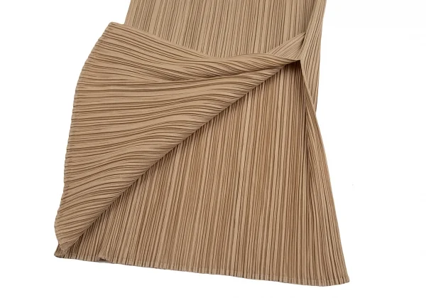 プリーツプリーズPLEATS PLEASE プリーツノースリーブマキシワンピース モカ3 K-124146_007