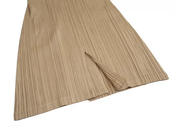 PLEATS PLEASE Detaching Boa Collar Motorcycle Long Coat K-124147_017