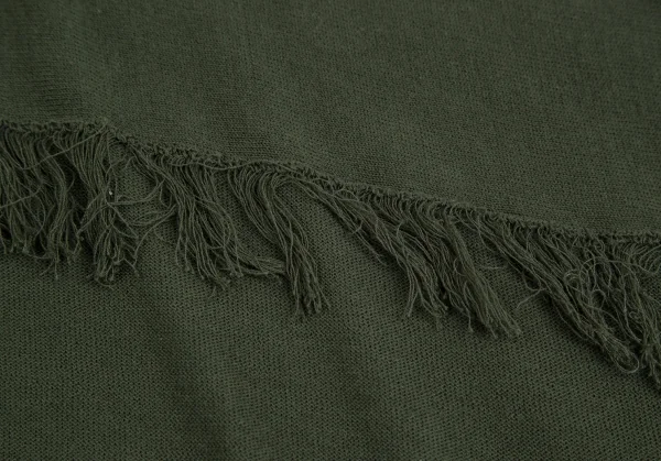 ワイズY's フリンジ切替ドルマンニットカーディガン 緑2 K-124166_007