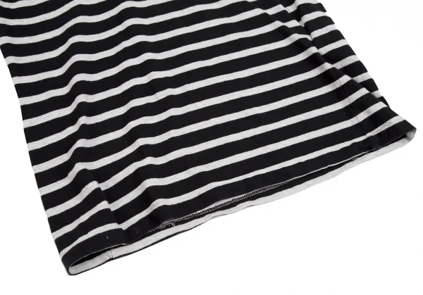 ポロラルフローレンPOLO RALPH LAUREN ワンポイント刺繍ボーダーVネックTシャツ 白黒XS K-124185_007