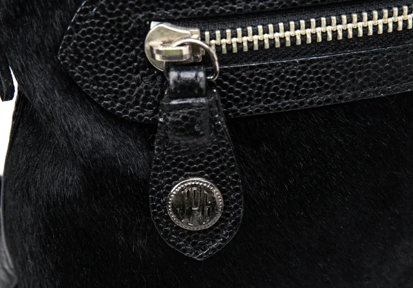 ジャンポールゴルチエJean Paul GAULTIER ハラコ切替レザーミニリュックサック 黒 K-124231_014