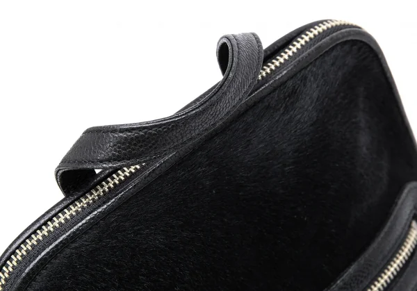 ジャンポールゴルチエJean Paul GAULTIER ハラコ切替レザーミニリュックサック 黒 K-124231_015