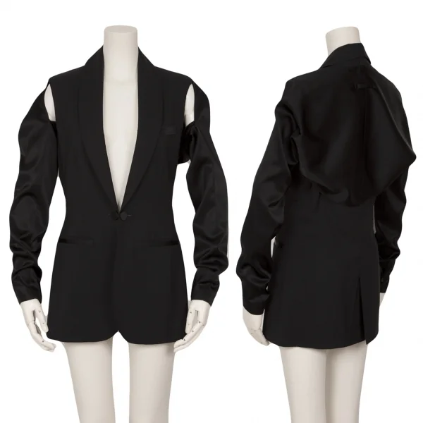 Jean Paul GAULTIER FEMME Bolero Detachable Jacket Black 40 K-124274_001